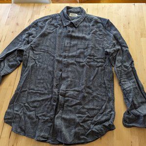 Taylor Stitch "The Jack" Shirt - Navy Herringbone - Large